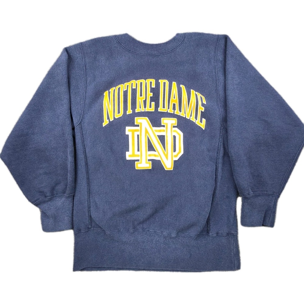 Champion Reverse Weave Notre‎ Dame Navy Vintage Crewneck USA 1980s